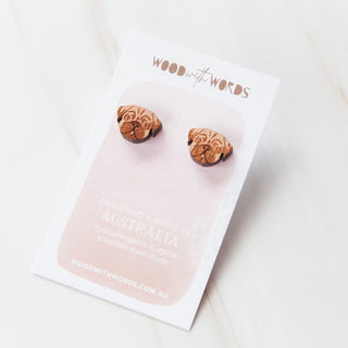 Pug - Wooden Stud Earrings | Henlo Pets
