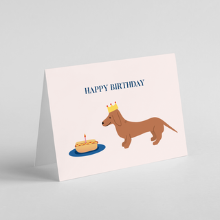 Sausage Dog Happy Birthday Greeting Card | Henlo Pets
