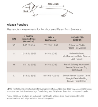 Alqo Wasi Rainbow Fringe Alpaca Dog Poncho | Henlo Pets