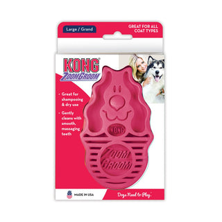 KONG Zoomgroom Dog Hair Brush Rasberry | Henlo Pets