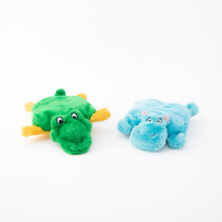Zippy Paws - Squeakie Pad Hippo & Alligator | Henlo Pets