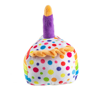 Haute Diggity Dog Birthday Cake Slice Plush Dog Toy | Henlo Pets