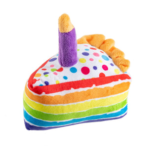 Haute Diggity Dog Birthday Cake Slice Plush Dog Toy | Henlo Pets