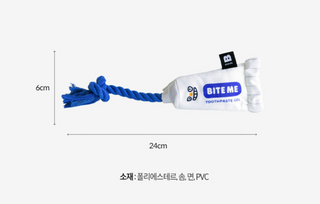 Bite Me Toothpaste Rope & Plush Toy | Henlo Pets