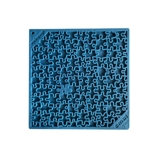 SodaPup Jigsaw Square eMat Licking Mat Blue | Henlo Pets