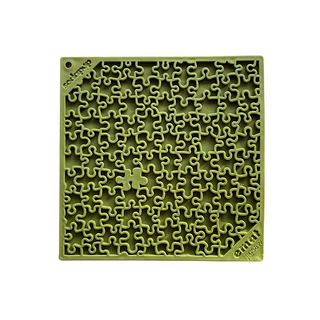 SodaPup Jigsaw Square eMat Licking Mat Green | Henlo Pets