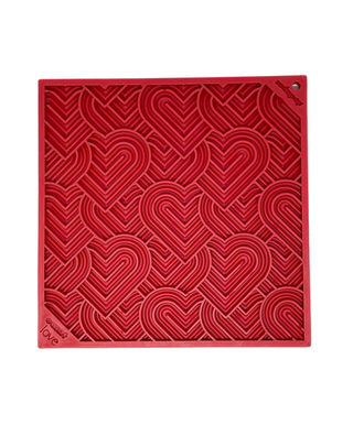 SodaPup Heart Design Love Square eMat Licking Mat | Henlo Pets