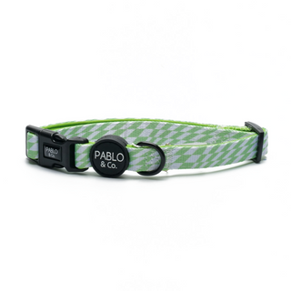 Pablo & Co Lime Check Check Dog Collar | Henlo Pets