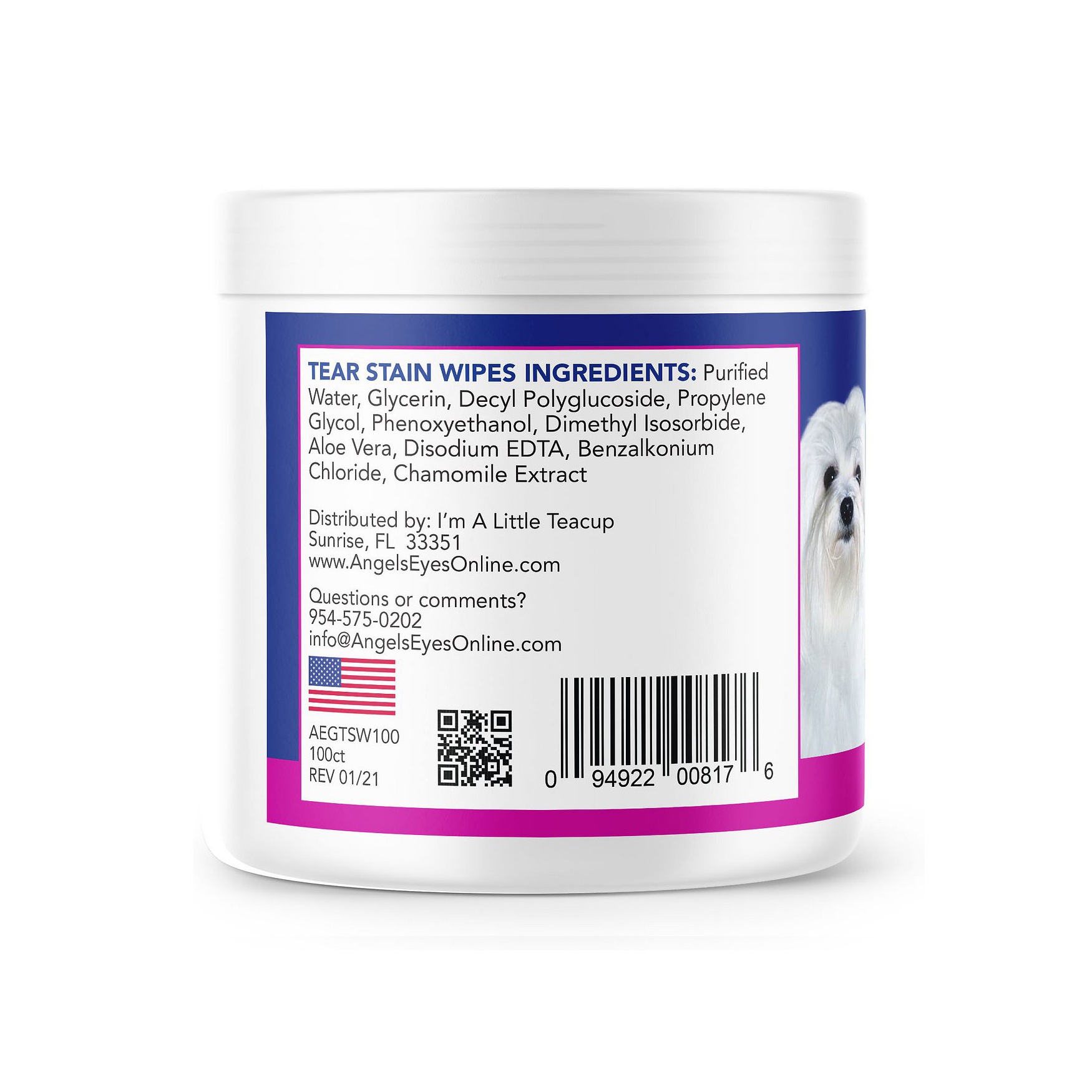 Angel s Eyes Dog Gentle Tear Stain Wipes Henlo Pets