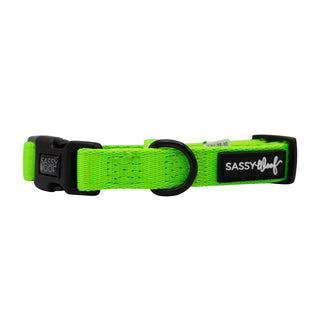 Sassy Woof Collar - Neon Green | Henlo Pets