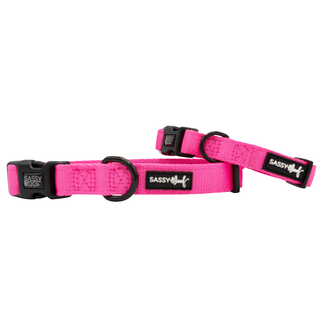 Sassy Woof Collar - Neon Pink | Henlo Pets