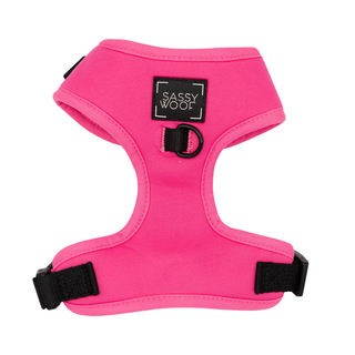 Sassy Woof Adjustable Harness - Neon Pink | Henlo Pets