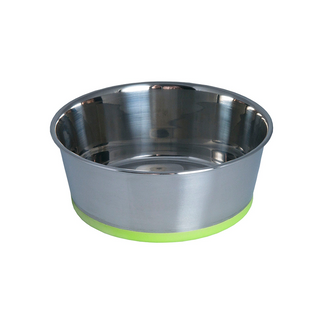 Rogz Slurp Stainless Steel Bowl Lime | Henlo Pets