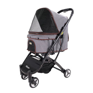 Ibiyaya Speedy Fold East Store Pet Stroller - Grey Denim - Henlo Pets