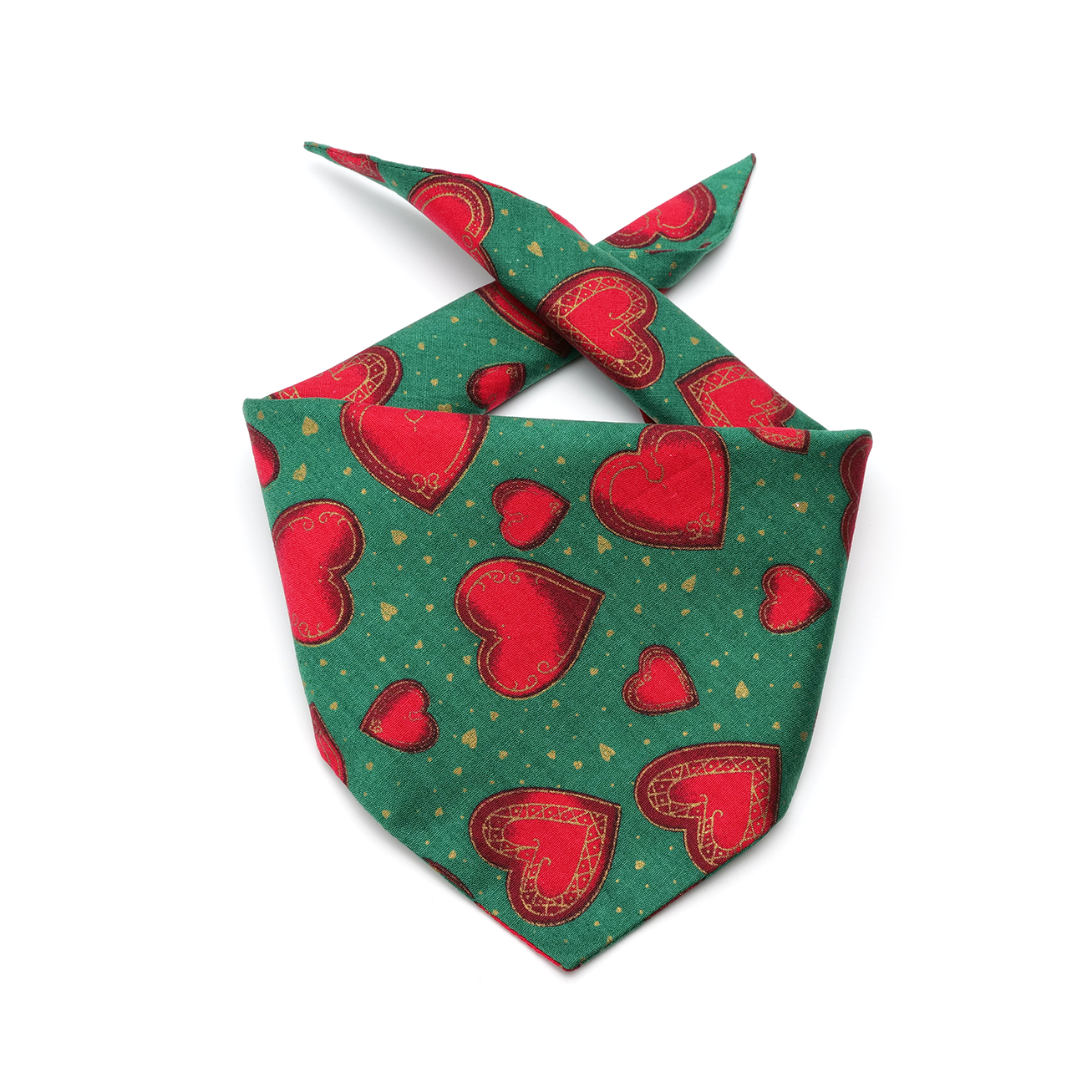 Holiday Hearts Bandana - Henlo Pets