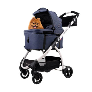 Ibiyaya CLEO Car Seat Travel Function Pet Stroller - Blue Jeans - Henlo Pets