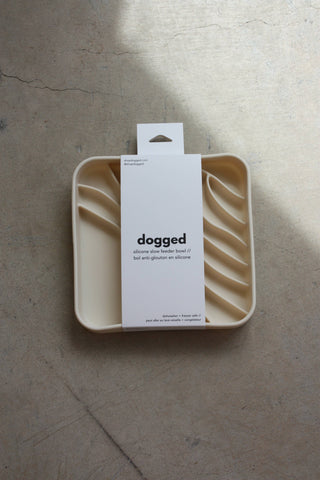 Dogged Beach Slow Feeder Bowl - Buttercream