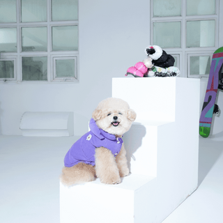 Puppy Gallery Daisy Vintage Purple Puffer Dog Jacket - Henlo Pets