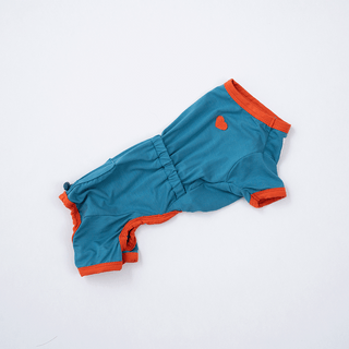 Puppy Gallery SnuggleFit All-in-One Teal Jumpsuit - Henlo Pets