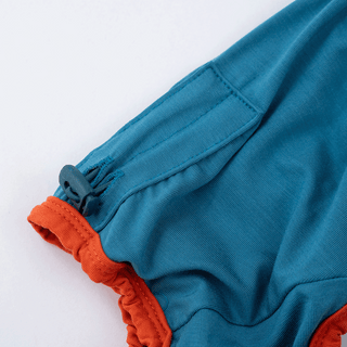 Puppy Gallery SnuggleFit All-in-One Teal Jumpsuit - Henlo Pets