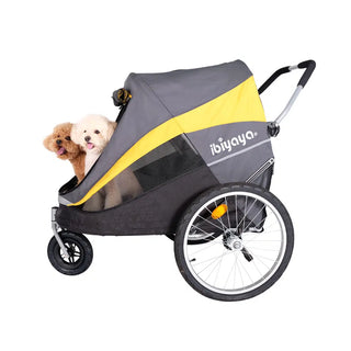 Ibiyaya Heavy Duty Bike Trailer/Jogger Foldable Stroller - Large Pet - Henlo Pets