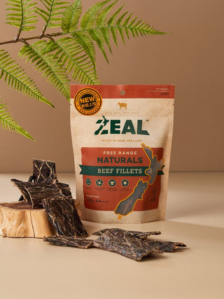 Zeal Free Range Naturals Beef Fillets Dog Treats 125g | Henlo Pets