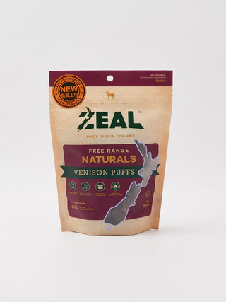 Zeal Free Range Naturals Venison Puffs Dog Treats 85g | Henlo Pets