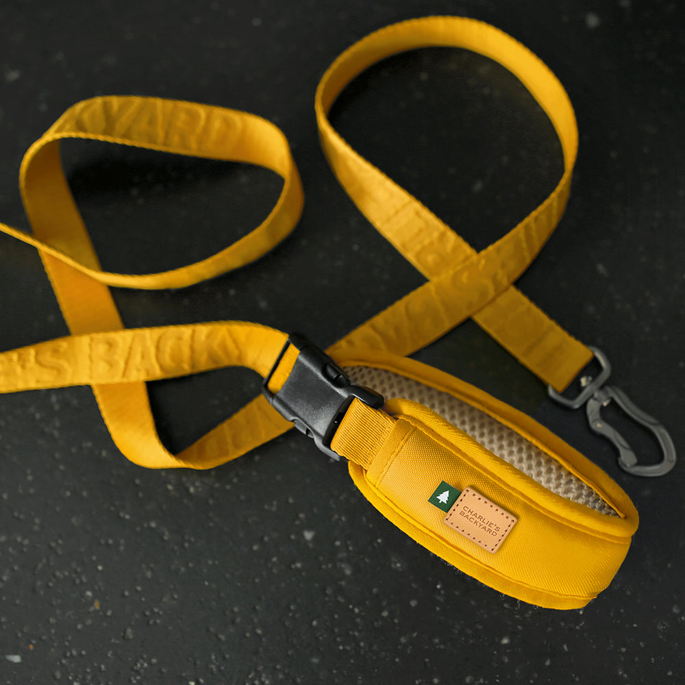 Charlie&#39;s Backyard - Town Cordura® Leash Yellow - Henlo Pets