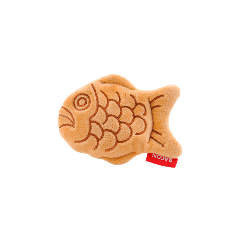 Bacon Taiyaki Fish Pastry Plush Dog Toy - Henlo Pets