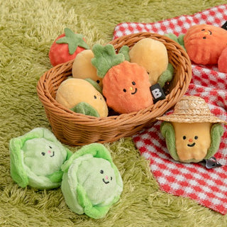 Bite Me Vegetable Ball Plush Dog Toy
