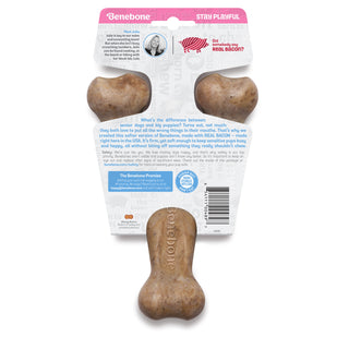 Benebone Bacon Puppy Wishbone Durable Dog Chew Toy