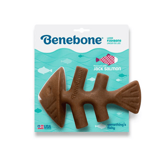 Benebone Jack Salmon Fishbone Durable Dog Chew Toy