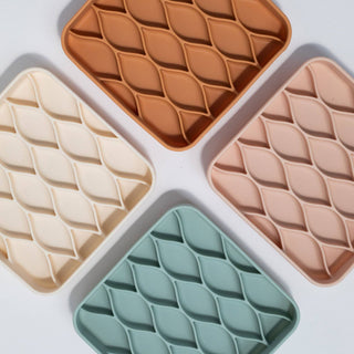 Dogged Argyle Slow Feeder Bowl - Seafoam | Henlo Pets