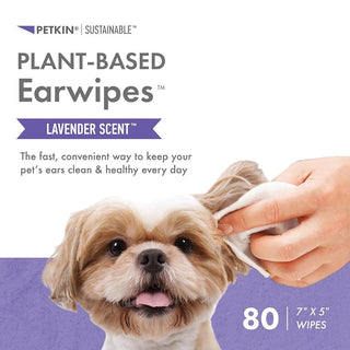 Petkin Plant-Based Lavender Scented Ear Cleaning Wipes | Henlo Pets