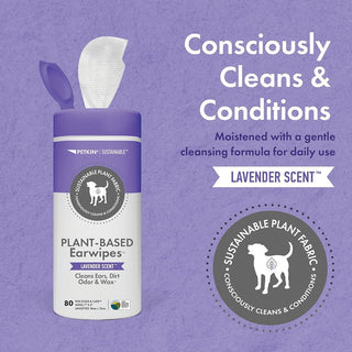 Petkin Plant-Based Lavender Scented Ear Cleaning Wipes | Henlo Pets