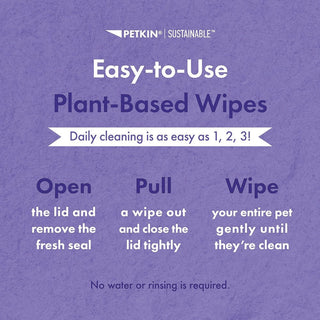 Petkin Plant-Based Lavender Scented Ear Cleaning Wipes | Henlo Pets