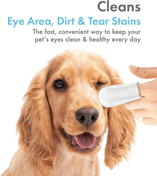 Petkin Fingertip Eye Wipes - Henlo Pets