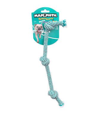 Mammoth Flossy Chews Extra Fresh 3 Knot Tug Rope Toy - Henlo Pets