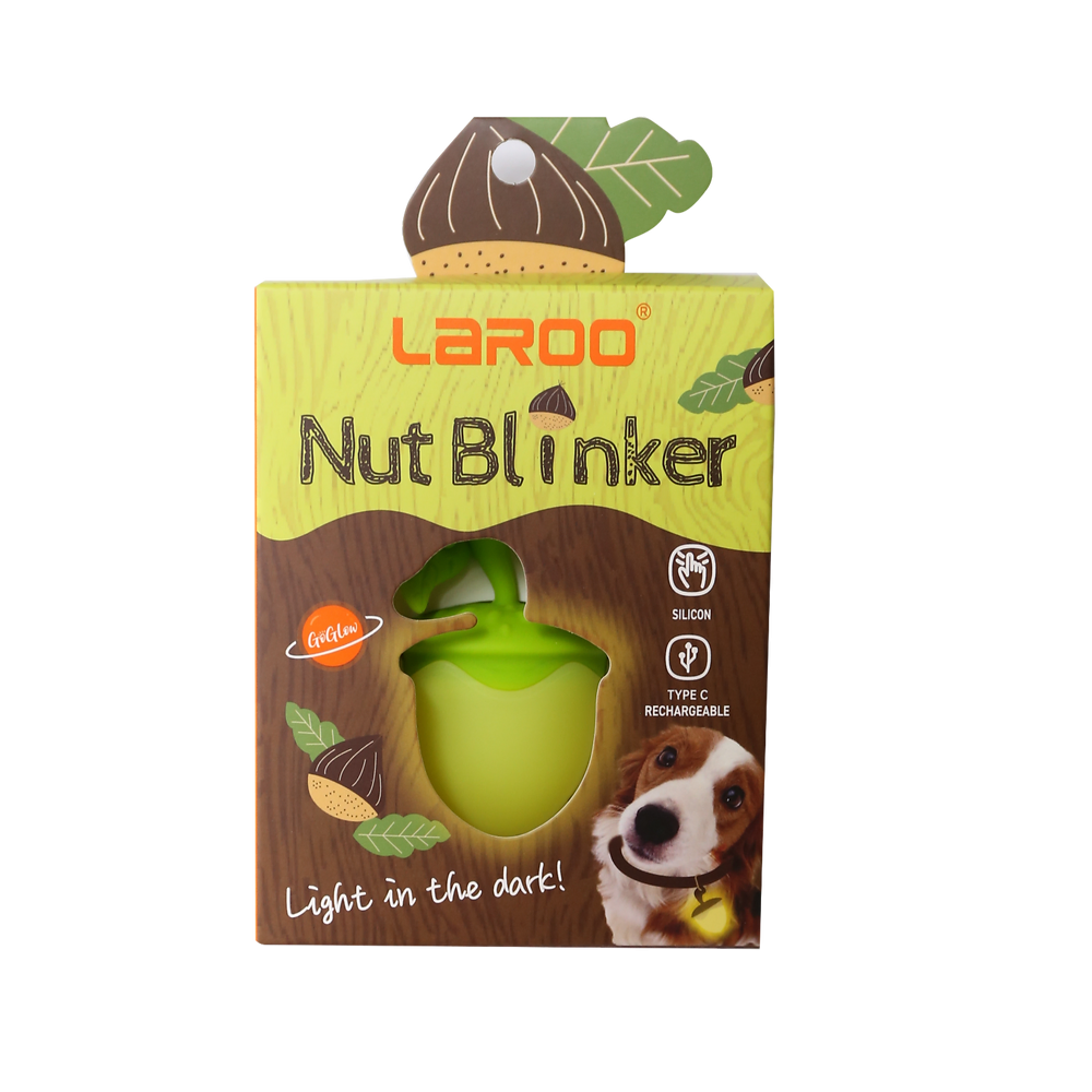 Laroo Nut Blinker LED Safety Light - Green - Henlo Pets