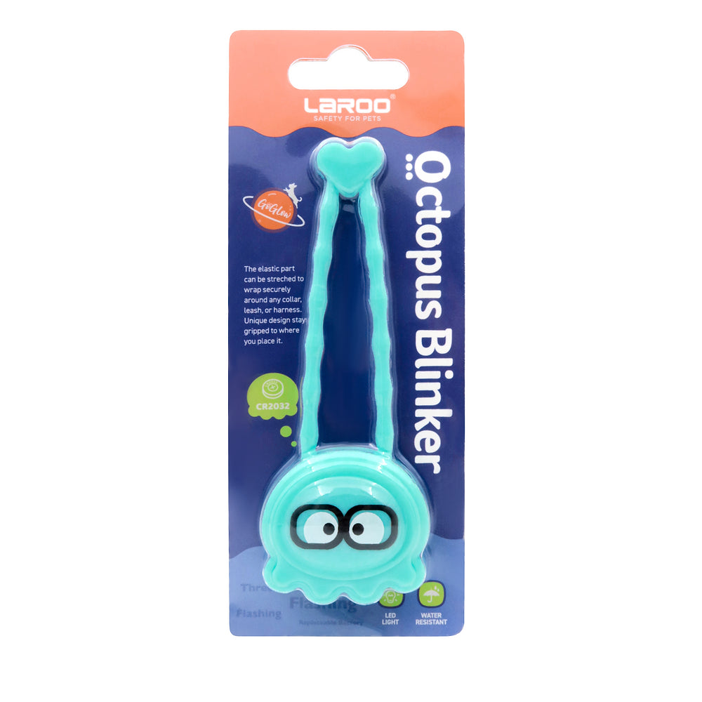 Laroo Octopus Blinker LED Safety Light - Blue - Henlo Pets