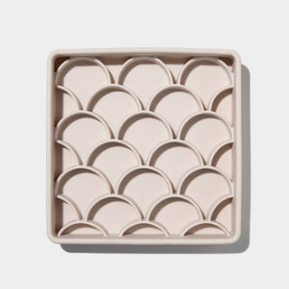 Dogged 3-in-1 Fish Scale Slow Feeder Bowl - Sand