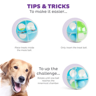 Nina Ottosson A Maze Ball 3-in-1 Puzzle Treat Dispenser | Henlo Pets