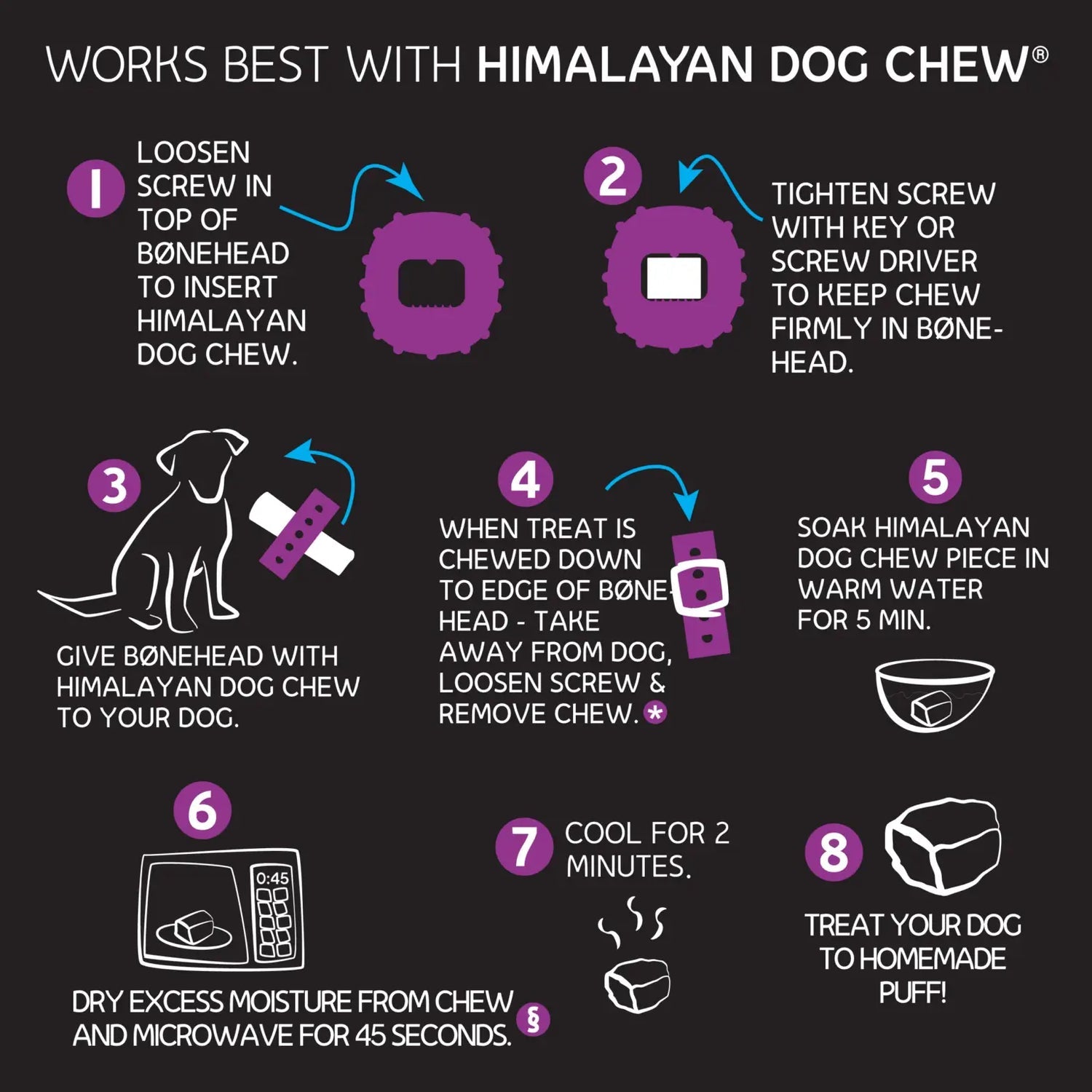 Himalayan Bonehead Dog Chew Holder