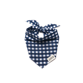 The Paws - Classic Blue Check Bandana - Henlo Pets