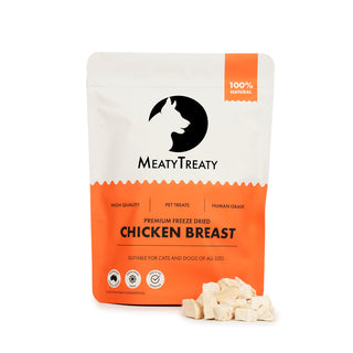 MeatyTreaty Freeze Dried Chicken Breast Dog Treat 100g