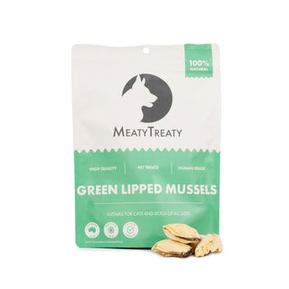 MeatyTreaty Green Lipped Mussels Dog Treats 50g