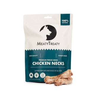 MeatyTreaty Freeze Dried Chicken Neck Dog Treats 100g