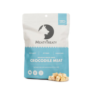 MeatyTreaty Freeze Dried Crocodile Meat Dog Treats 50g