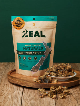 Zeal Wild Caught Naturals Hoki Fish Skins Dog Treats 125g | Henlo Pets