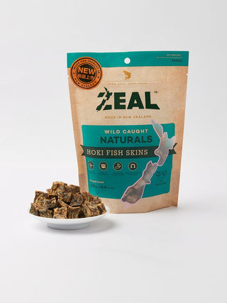 Zeal Wild Caught Naturals Hoki Fish Skins Dog Treats 125g | Henlo Pets